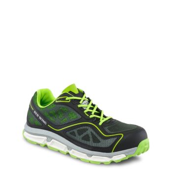 Red Wing Athletics Safety Toe Athletic Mens Safety Shoes Black/Green - Style 6342
